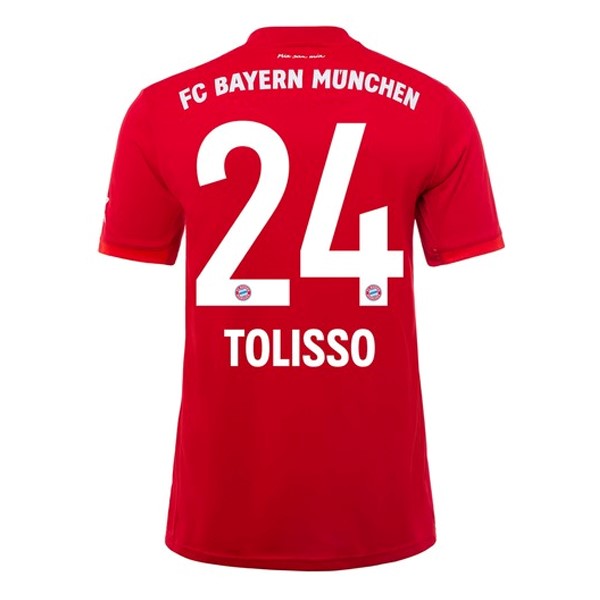 Camiseta Bayern Munich NO.24 Tolisso Replica Primera Ropa 2019/20 Rojo